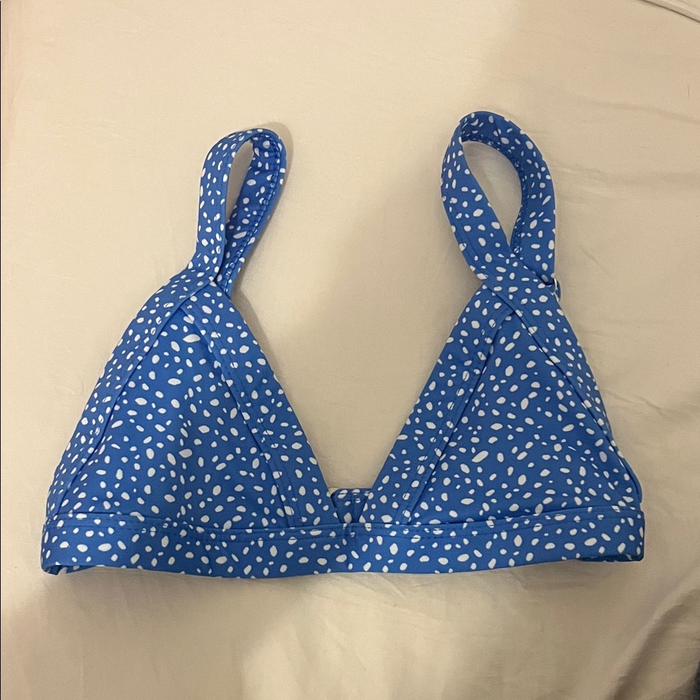 OneOne blue dotted bikini top